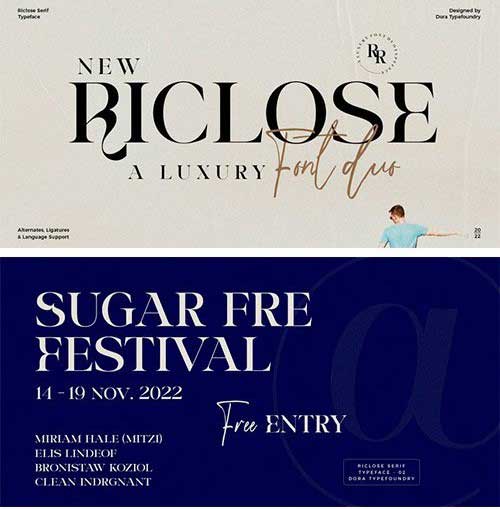 Riclose Serif Font Family
