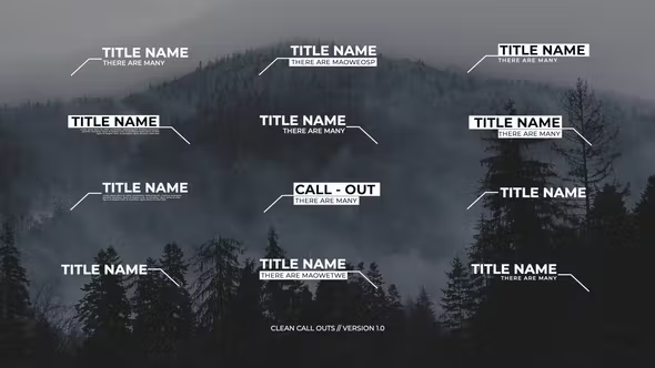 Videohive Minimal Call Outs | After Effects 37103088
