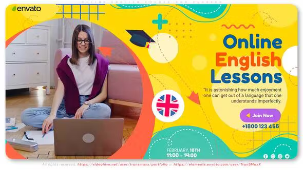 Videohive Online English Course and Classes 36923874