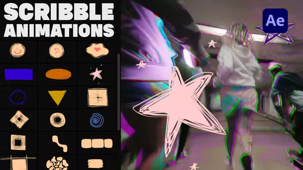 Videohive Scribble Elements And Transitions for After Effects 37892957