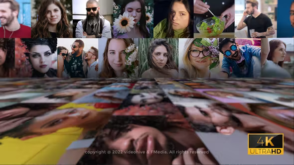 Videohive Vlog Mosaic Logo Opener 37708251