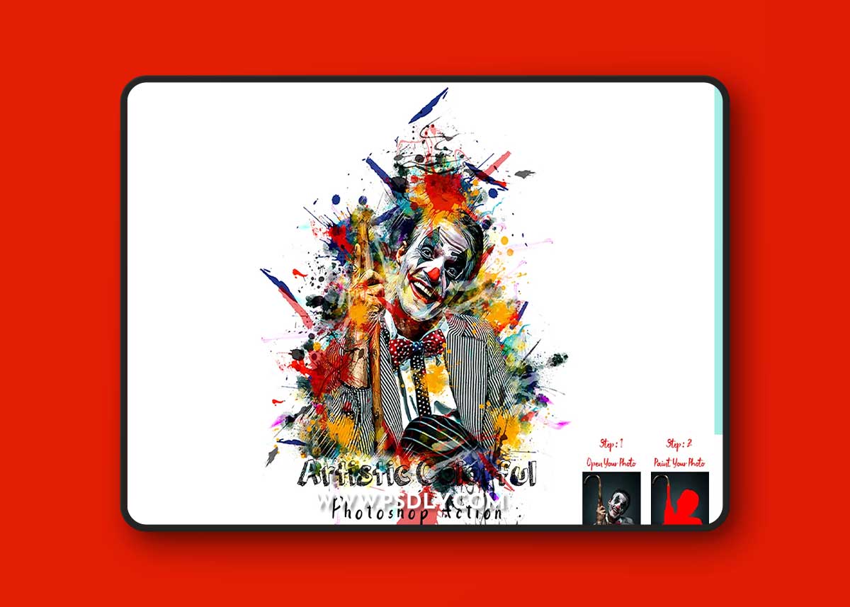 CreativeMarket - Artistic Colorful Photoshop Action 7271604