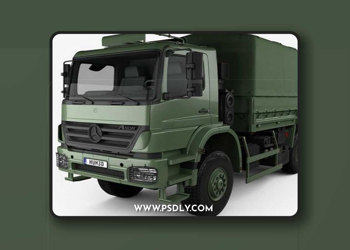 Mercedes-Benz Axor Military Truck 2005 3D Model