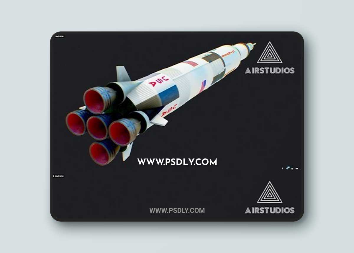 Apollo 11 Saturn 5 Rocket 3D model