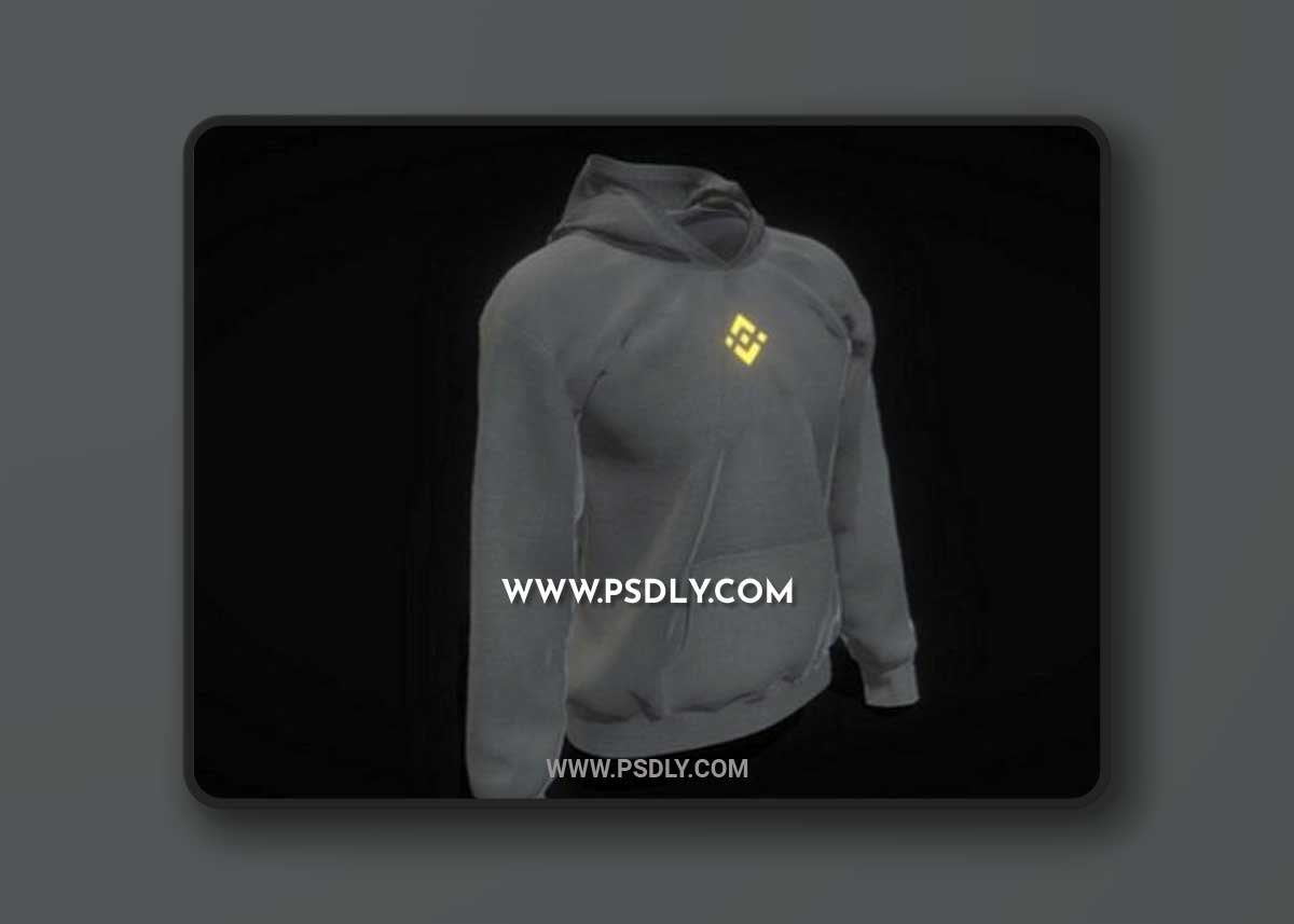BINANCE Trader Hoodie 3D Model