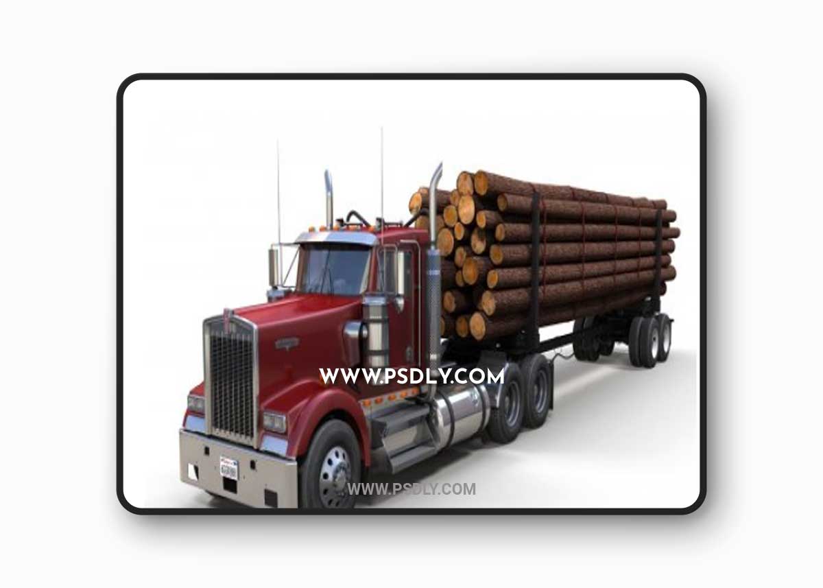 Cgtrader - Kenworth log truck VR / AR / low-poly 3d model