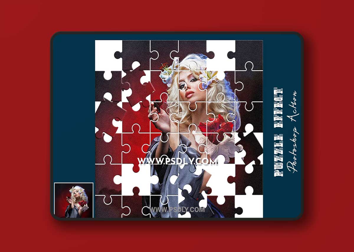 CreativeMarket - Puzzle Effect Photoshop Action 7357583