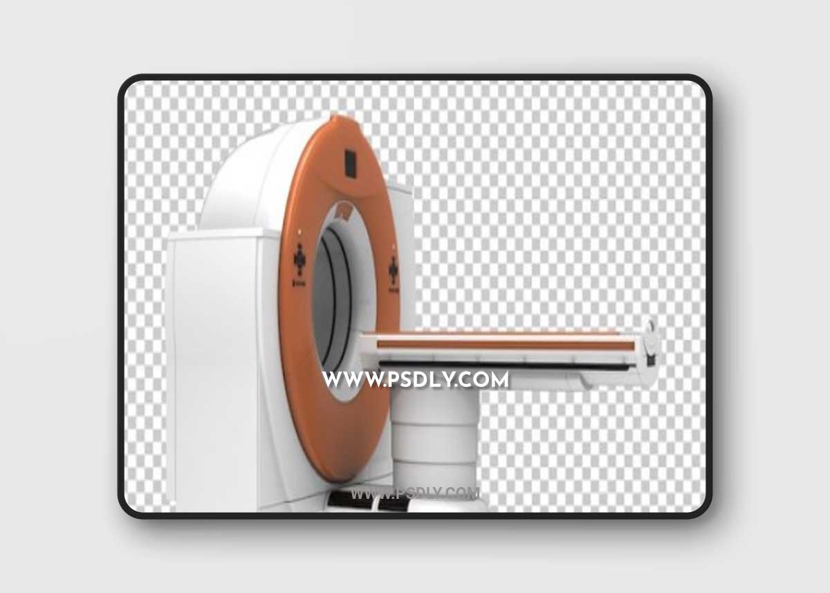 Ct scanner on transparent background 3d rendering