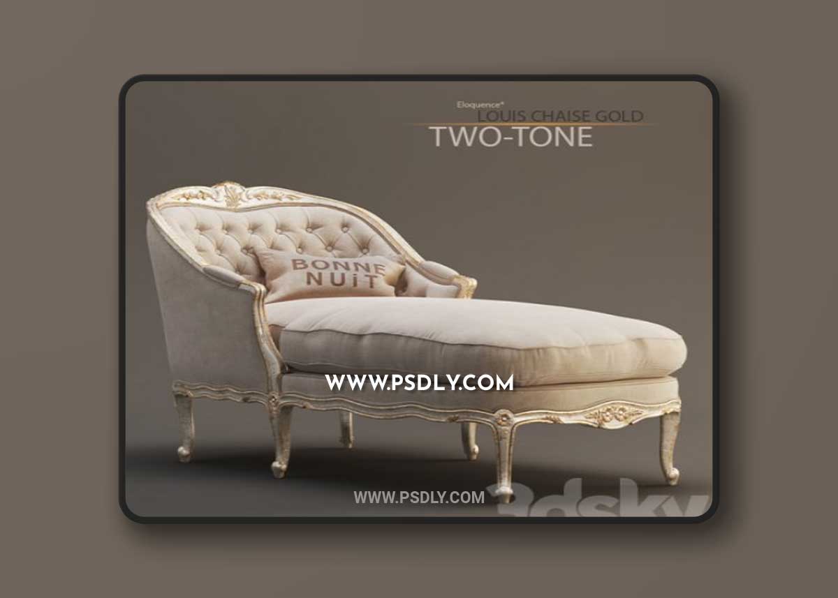 Eloquence® Louis Chaise in Gold / Taupe Two-Tone