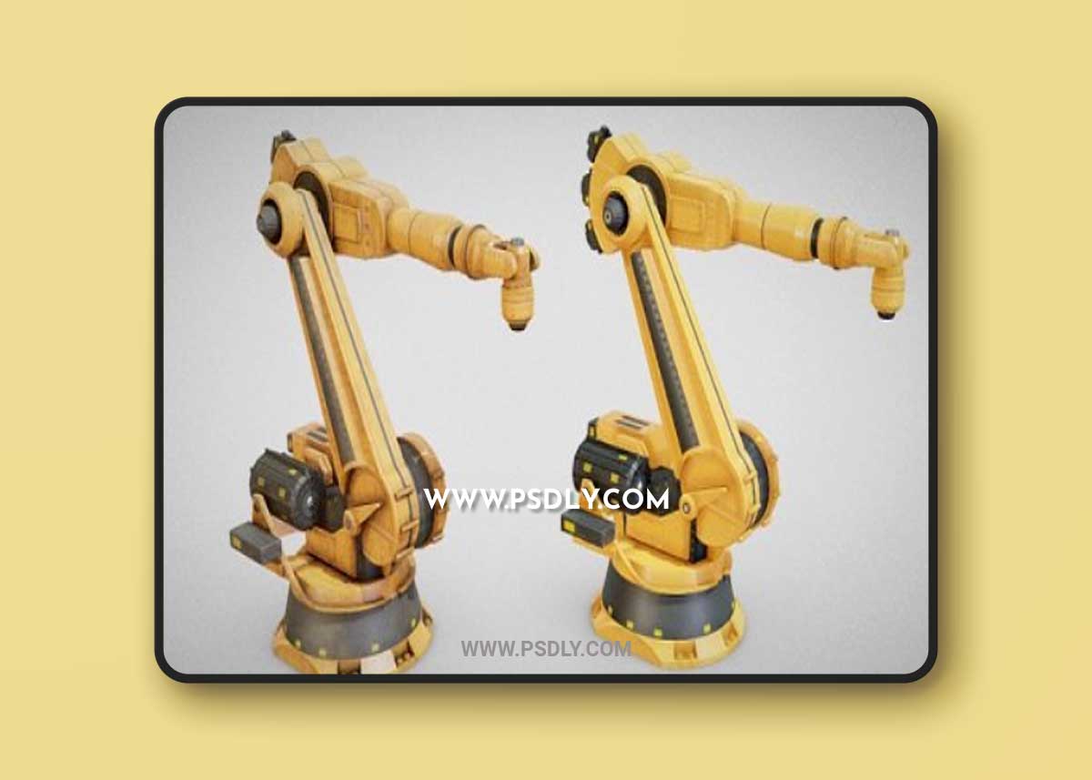 Industrial Robot Arm 01 (Clean and Dirty)