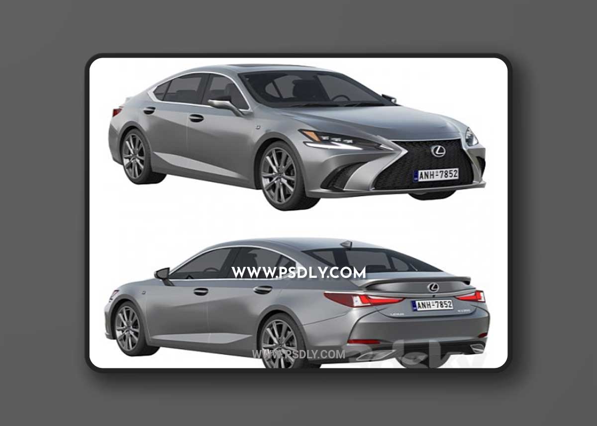 Lexus ES F-sport 2022 3D Model