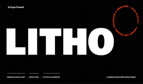 Litho Display Font Family