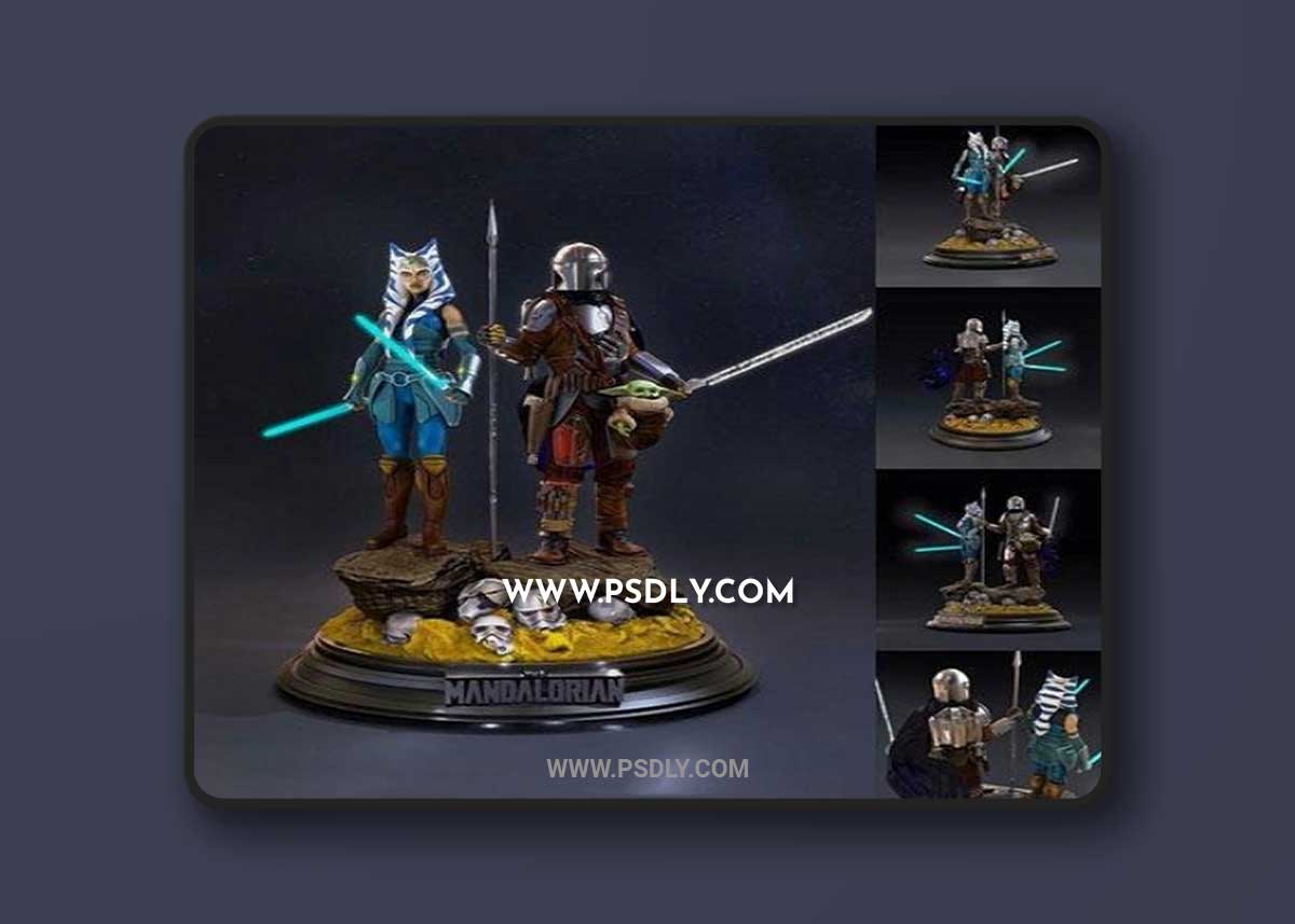 Mandalorian and Asoka 3D STL 3D Model