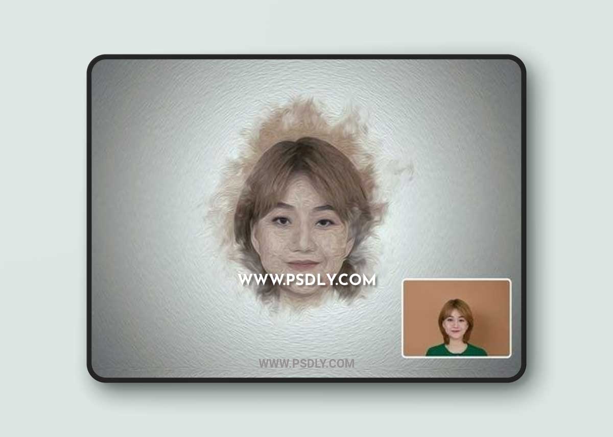 Oil Paint Brush Effect Portrait STVS3AN
