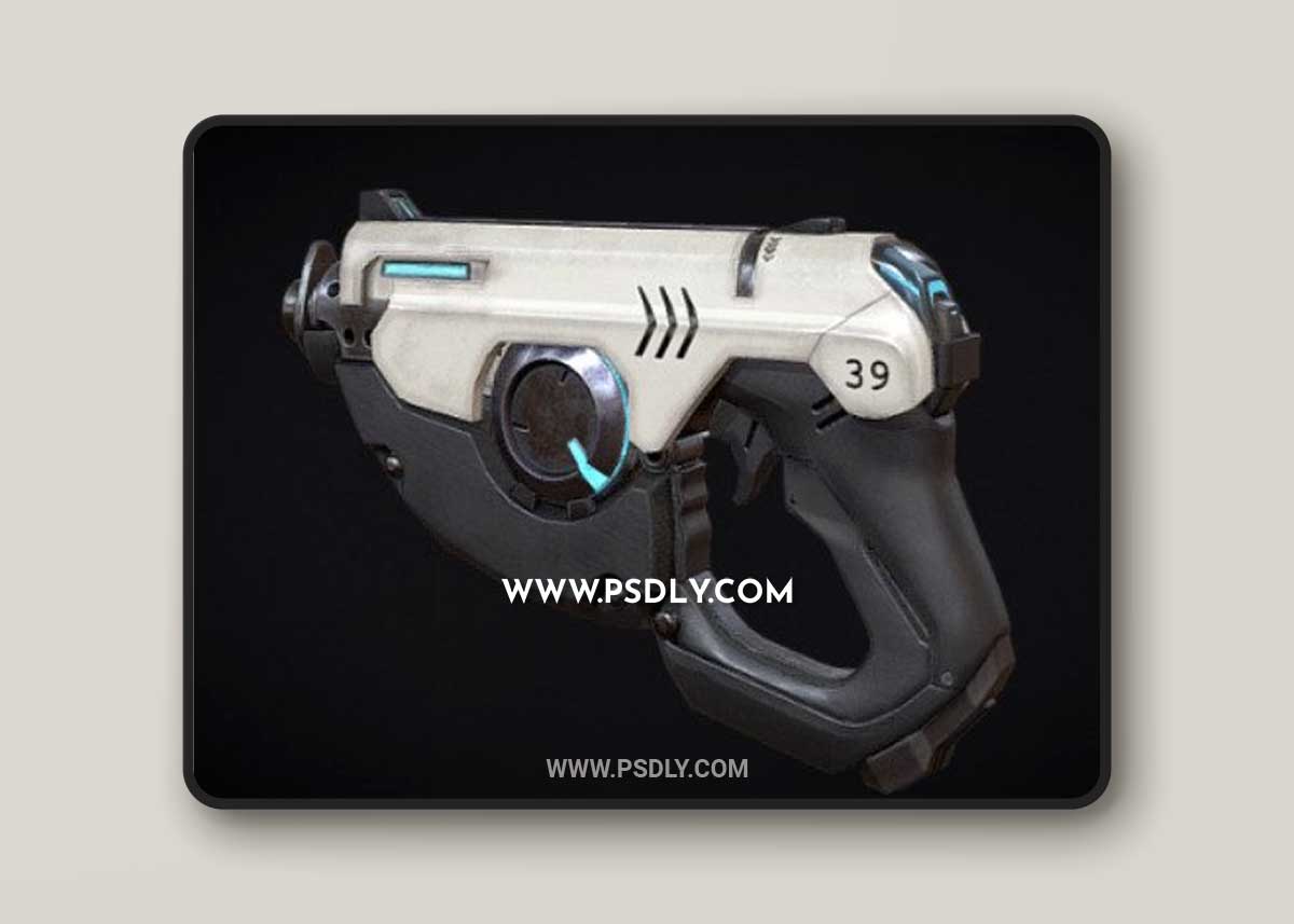 Overwatch Tracer Pistol 3D Model