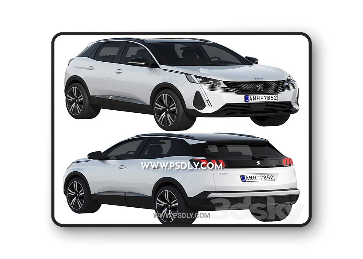 Peugeot 3008 2021 3D Model