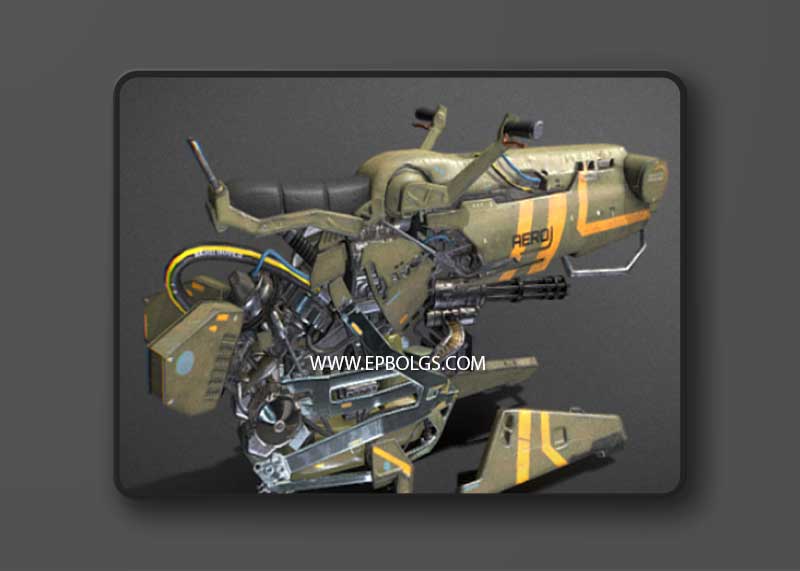 Sci-fi Hover Bike 3D Model
