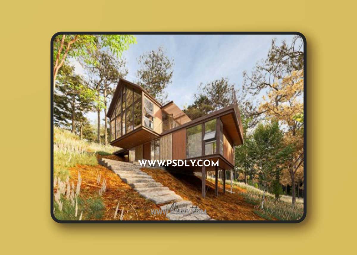 Sketchup Mountain House Exterior 3D Model