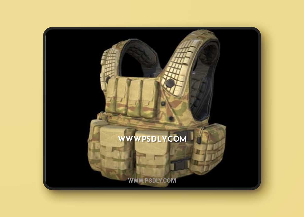 Tactical military vest 3d model