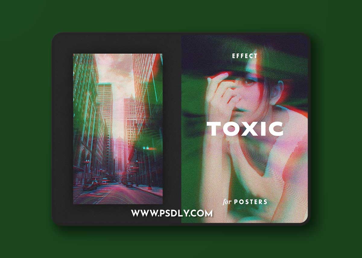 CreativeMarket - Toxic Glitch Effect for Posters 7035842