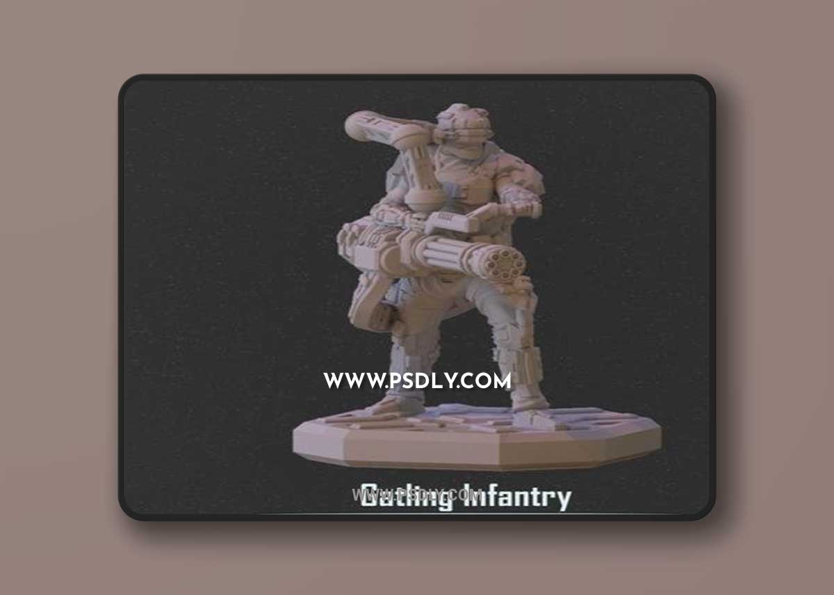Gatling Infantry 3D Print