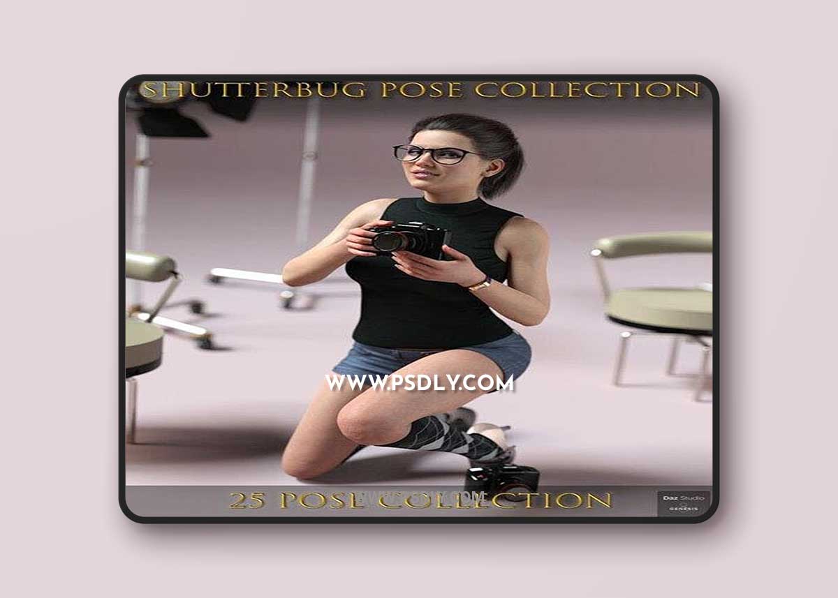 Shutterbug Pose Collection for Genesis 8 Female 3D Model