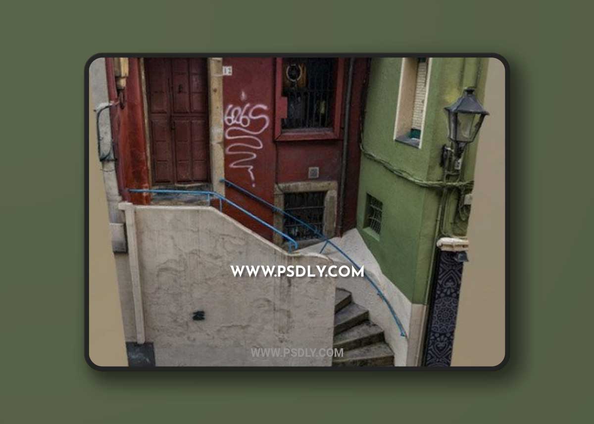 Stair house entrance photogrammetry scan 3D Model