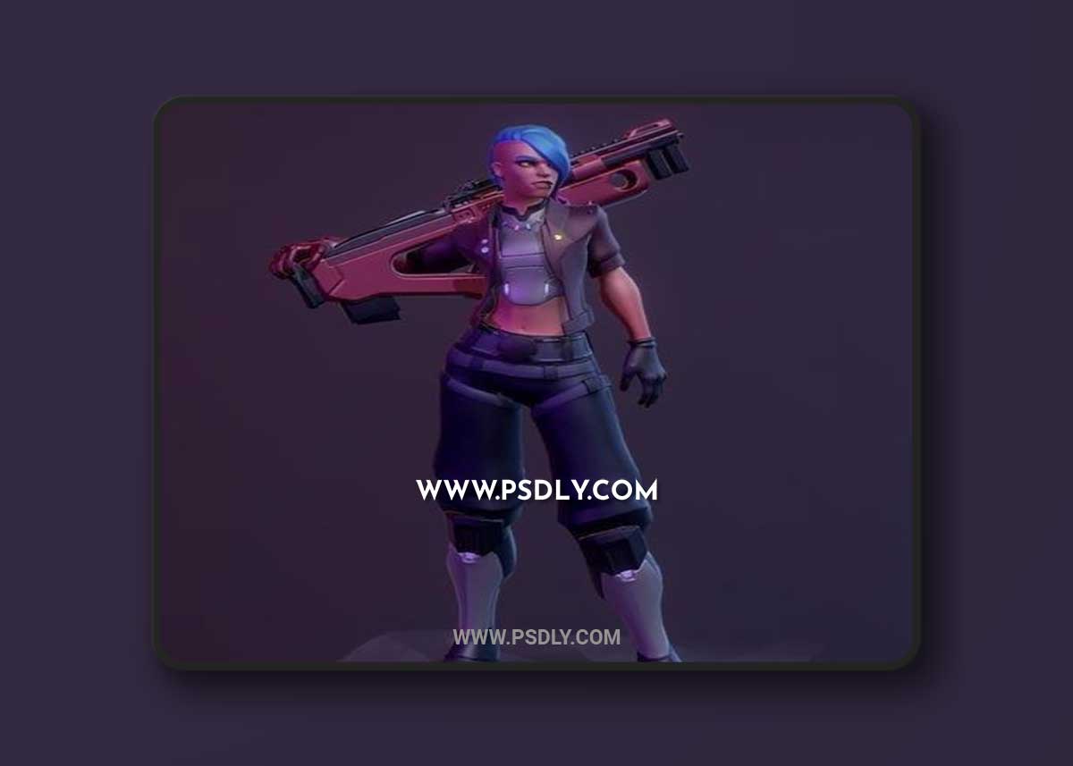 Cyber Punk Character Model and Akira Biker 3D Print