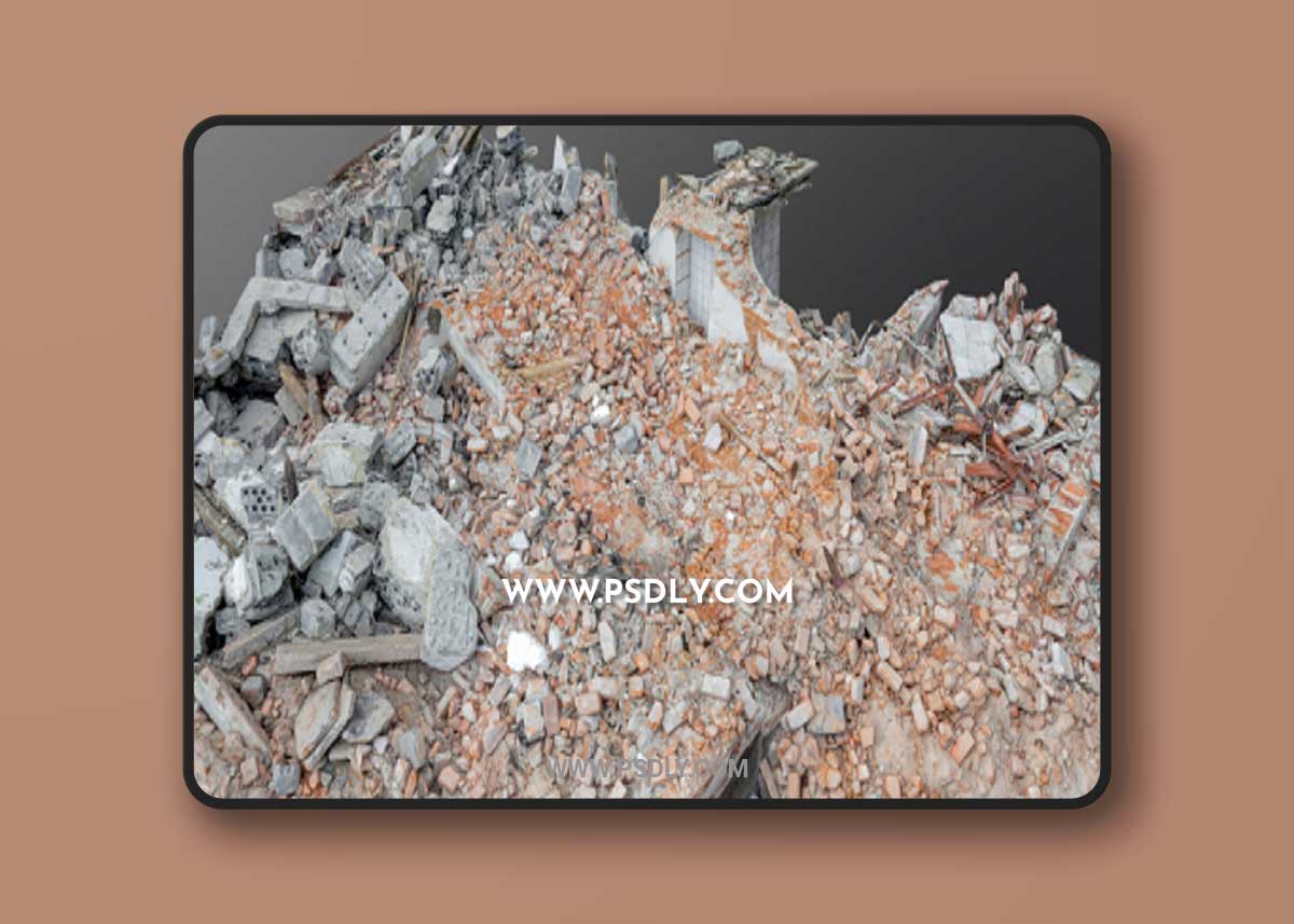 Demolished house ruin 3D Model