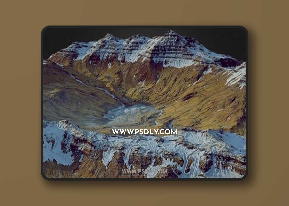 Frozen Mountains (World Machine) 3D Model