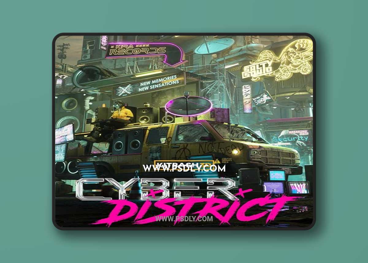 Kitbash3d - Cyber District 3D Model