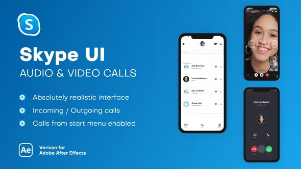 Videohive Skype UI - Audio & Video Calls 38792843