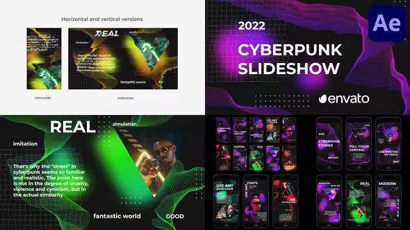 Videohive Cyberpunk Glitch Slideshow for After Effects 41893975
