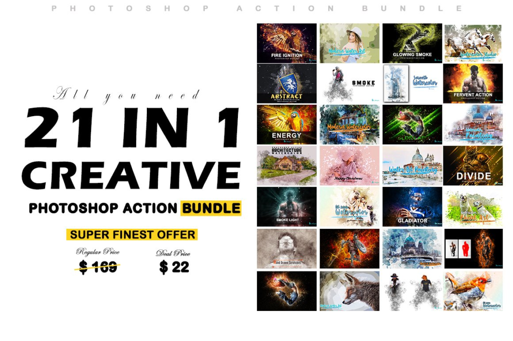 CreativeMarket - 806 Creative Photoshop Action Bundle 6855321 2 image 326