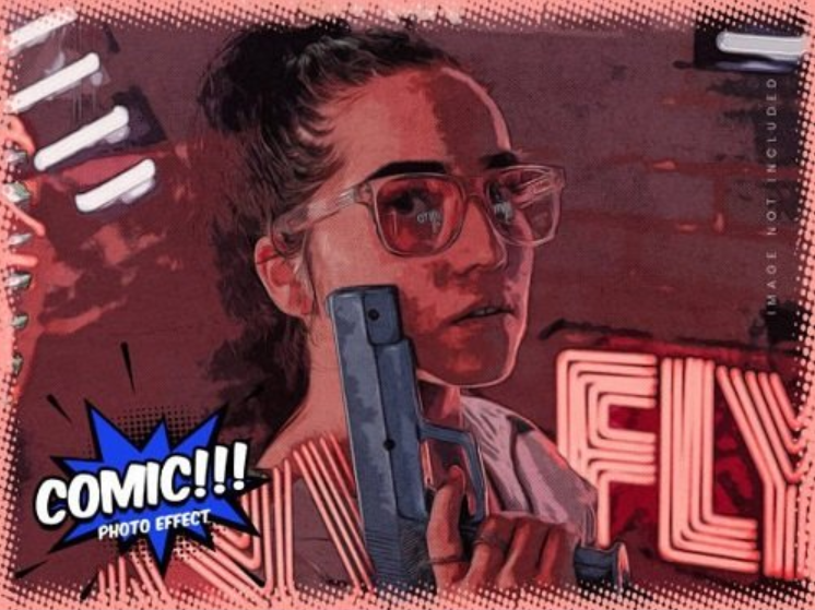 Comic Book Art Photo Effect PSD 3 image 329