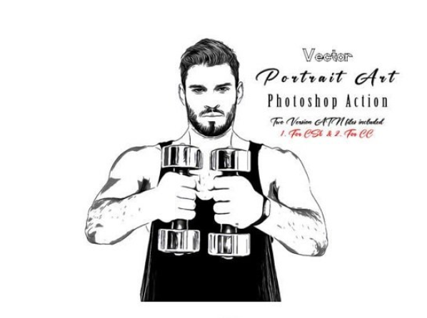 Vector Portrait Art Photoshop Action 3 image 365