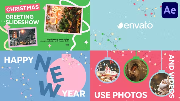Videohive Christmas Greeting Scenes Slideshow for After Effects 42121694