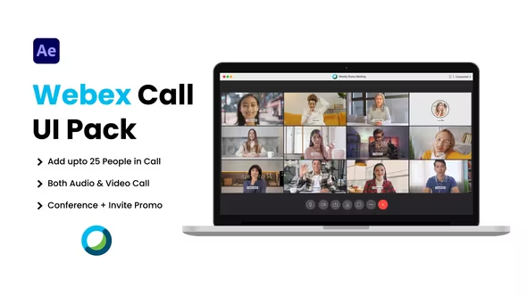 Videohive Webex Video Conference UI Pack 42143120