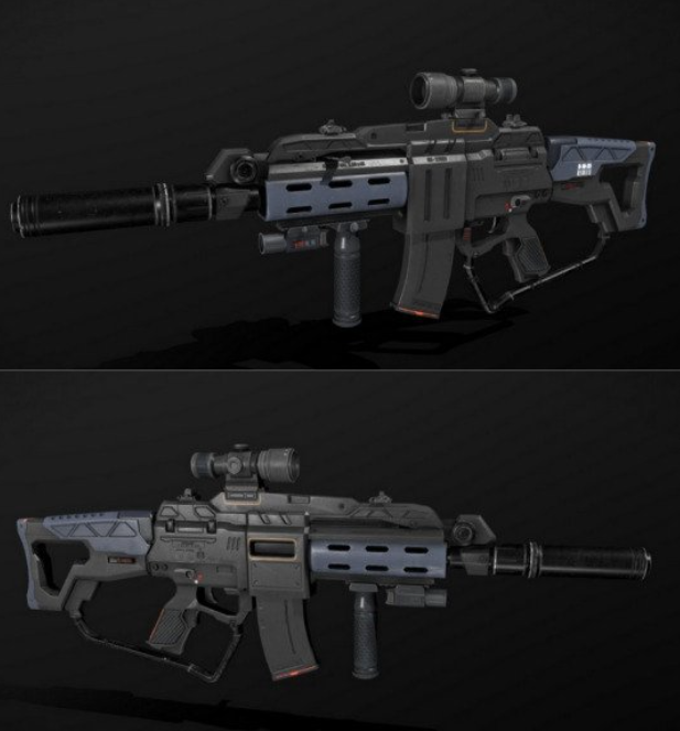 Scifi Rifle MAK223 3D Model 2 image 275