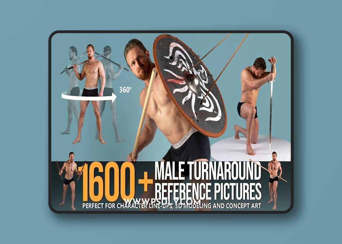 ArtStation - Grafit Studio - 1600+ Male Turnaround Reference Pictures