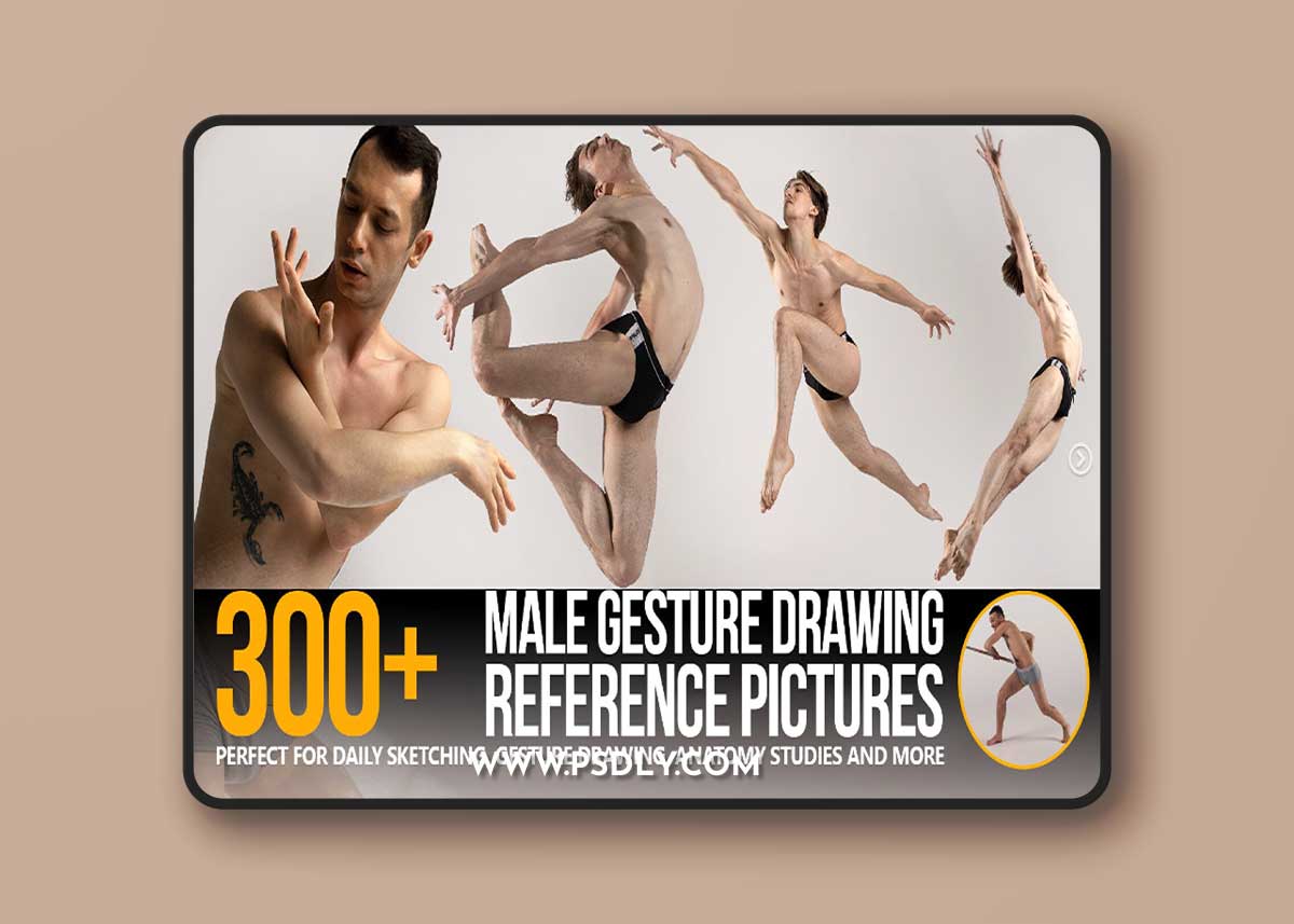 ArtStation - Grafit Studio - 300+ Male Gesture Drawing Reference Pictures