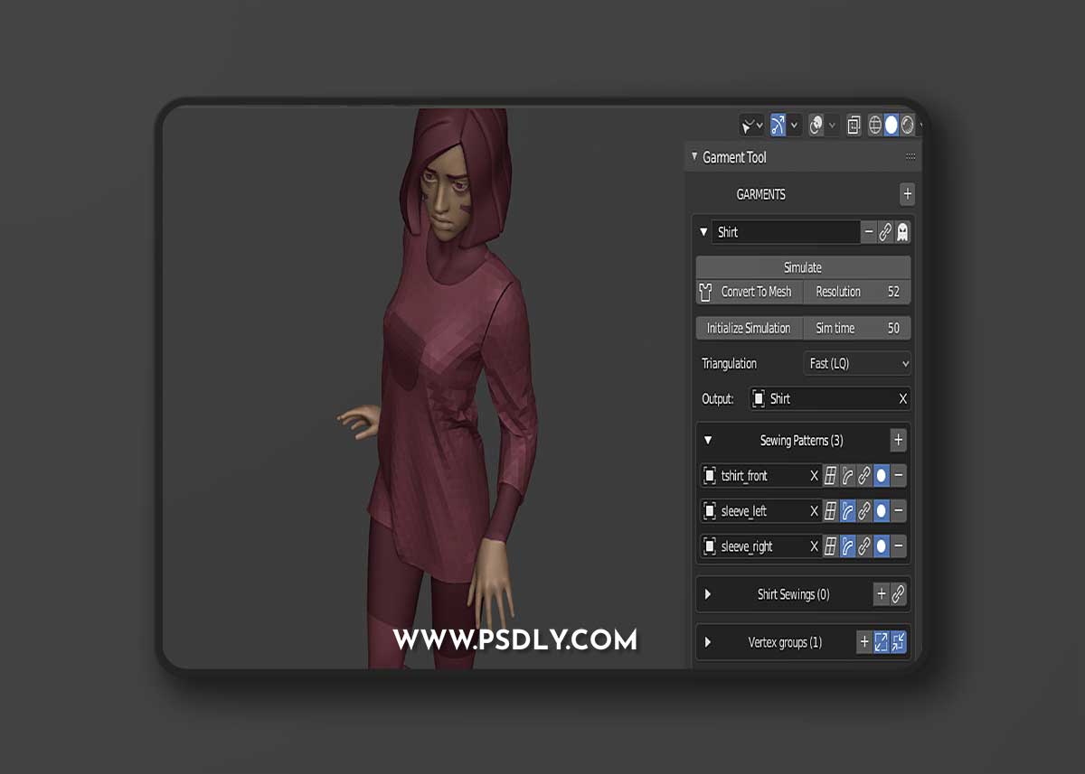 Blender Garment Tool