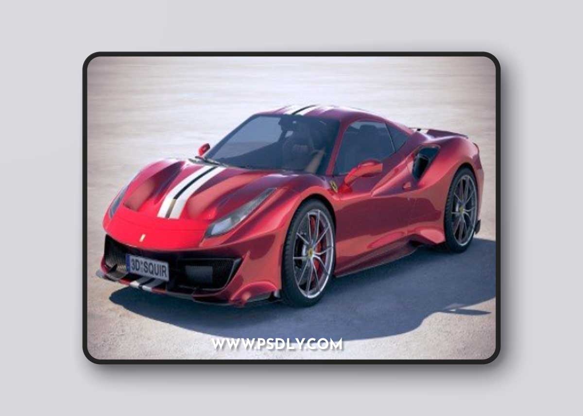 Ferrari 488 Pista 2019 3D model