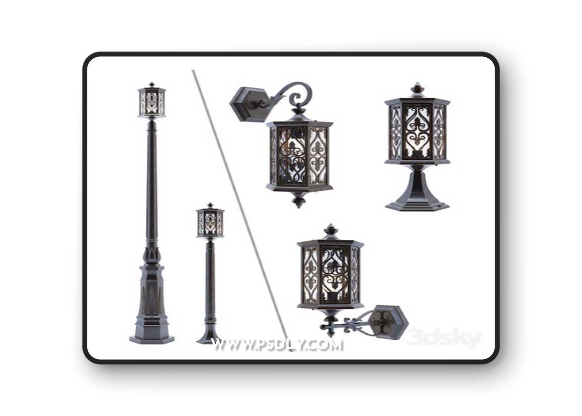 Street Lights MAYTONI SERIES Vray