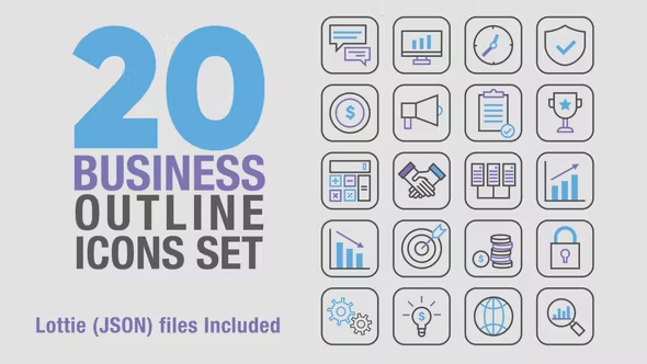 Videohive Business Outline Icons 43302854