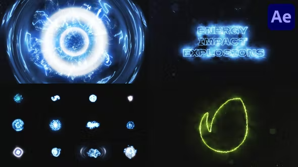 Videohive Energy Impact Explosions for After Effects 43383169