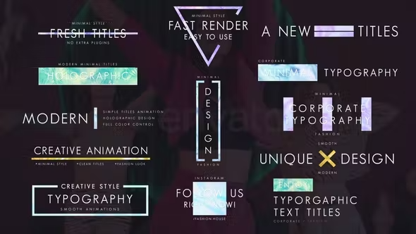 Videohive Holographic Materials Pack 43482745