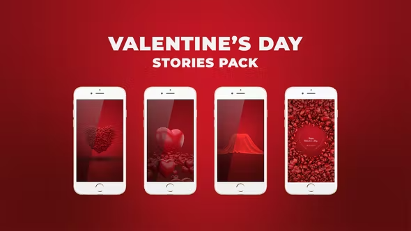 Videohive Valentines Day Story Pack 43255550