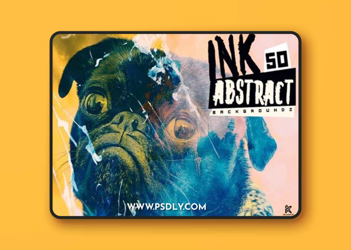 Ink Abstract Textures - 50 Photoshop Overlays Collection