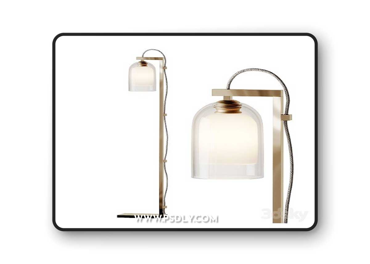 Pro 3DSky - Articolo LUMI Floor Lamps Brass Gray and Gray